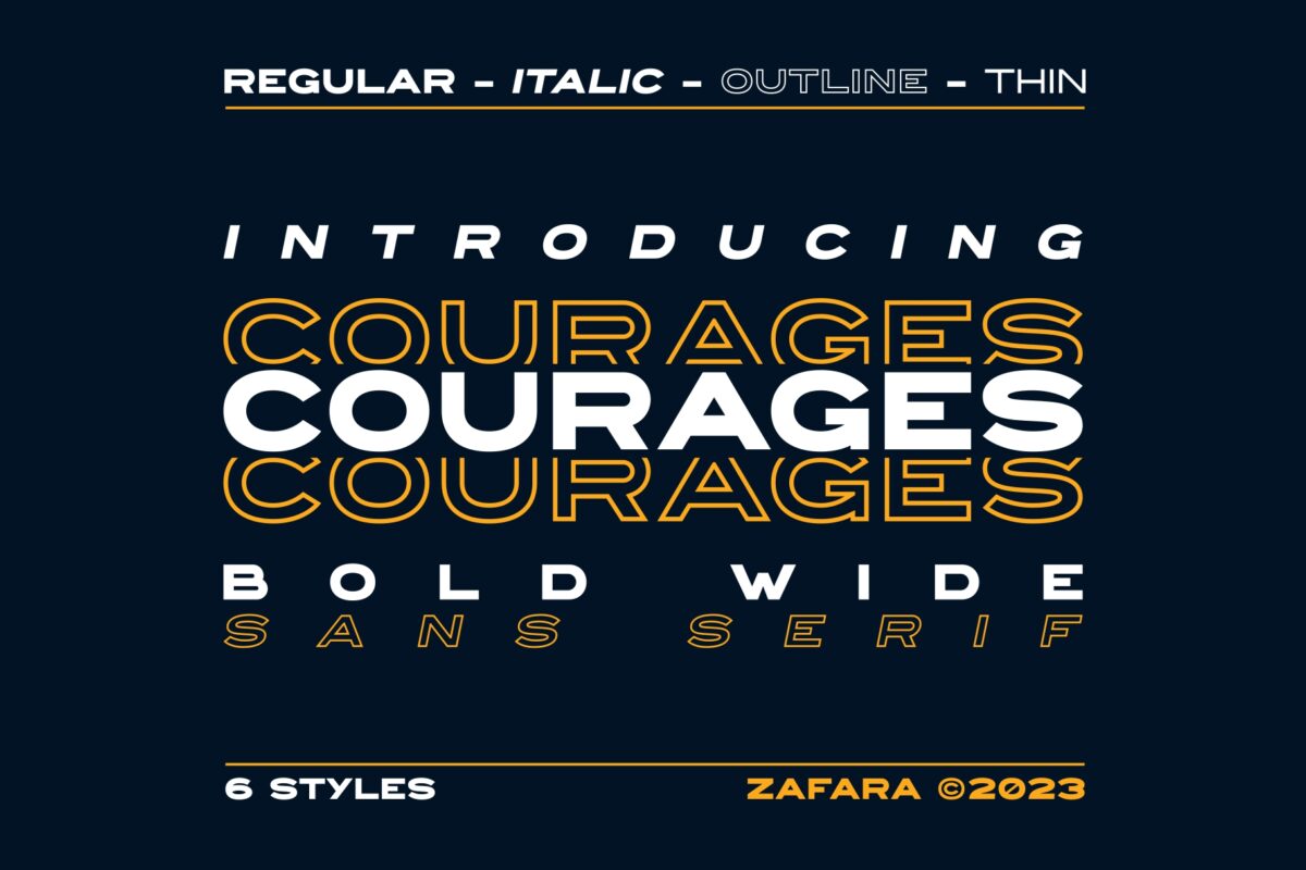 Courages - Bold Wide Sans Serif